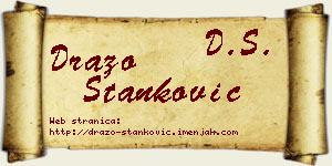 Dražo Stanković vizit kartica